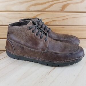 Roan Bed Stu Tobias Distressed Chukka Ankle Boots Mens 9 Brown Leather Rugged